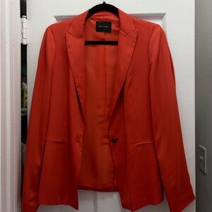 G2000 Women's Tangerine Orange Single-Button Blazer